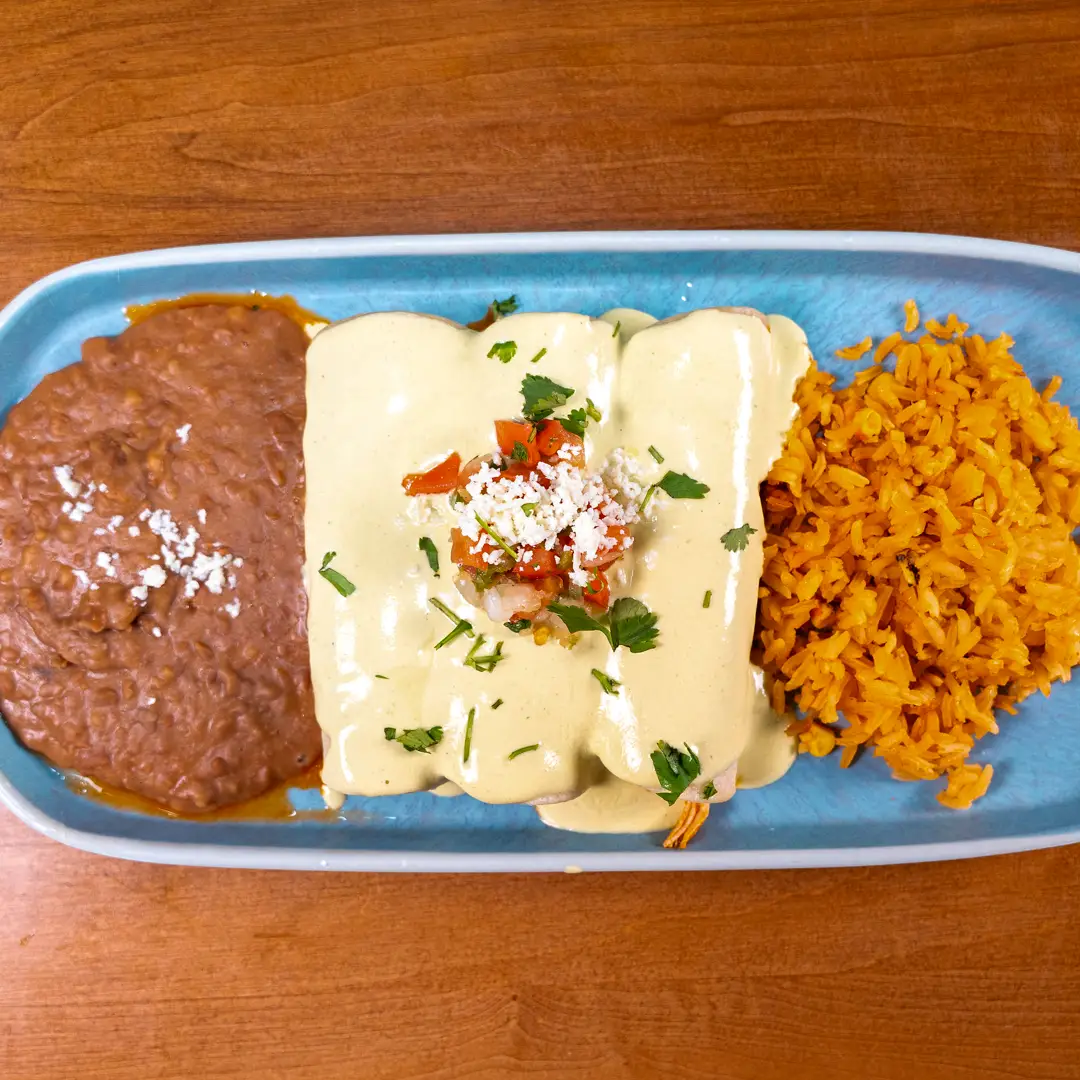 T&A Sour Cream Chicken Enchiladas